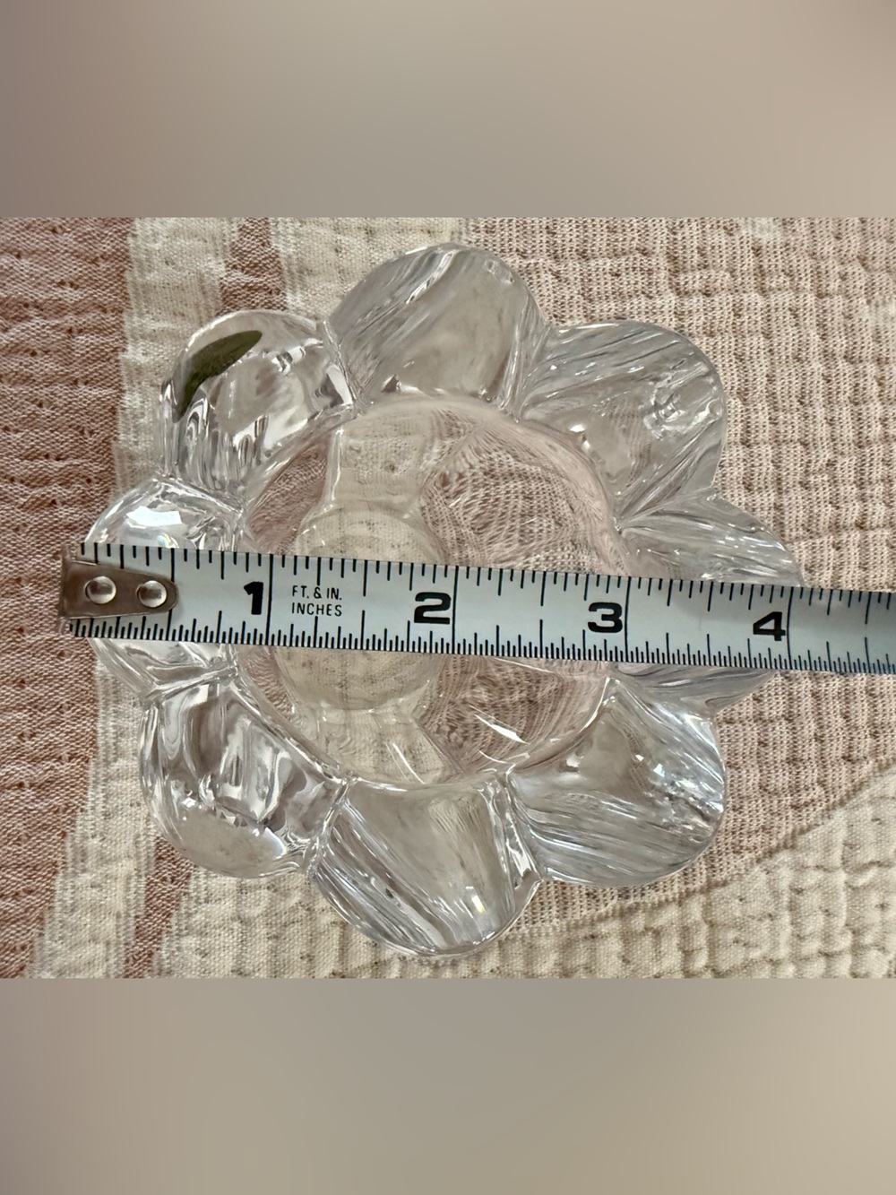 SAN MARCO ROCK CRYSTAL TEA-LIGHT CANDLE HOLDER CRYSTAL & LIGHT BY CALP - Picture 9 of 15